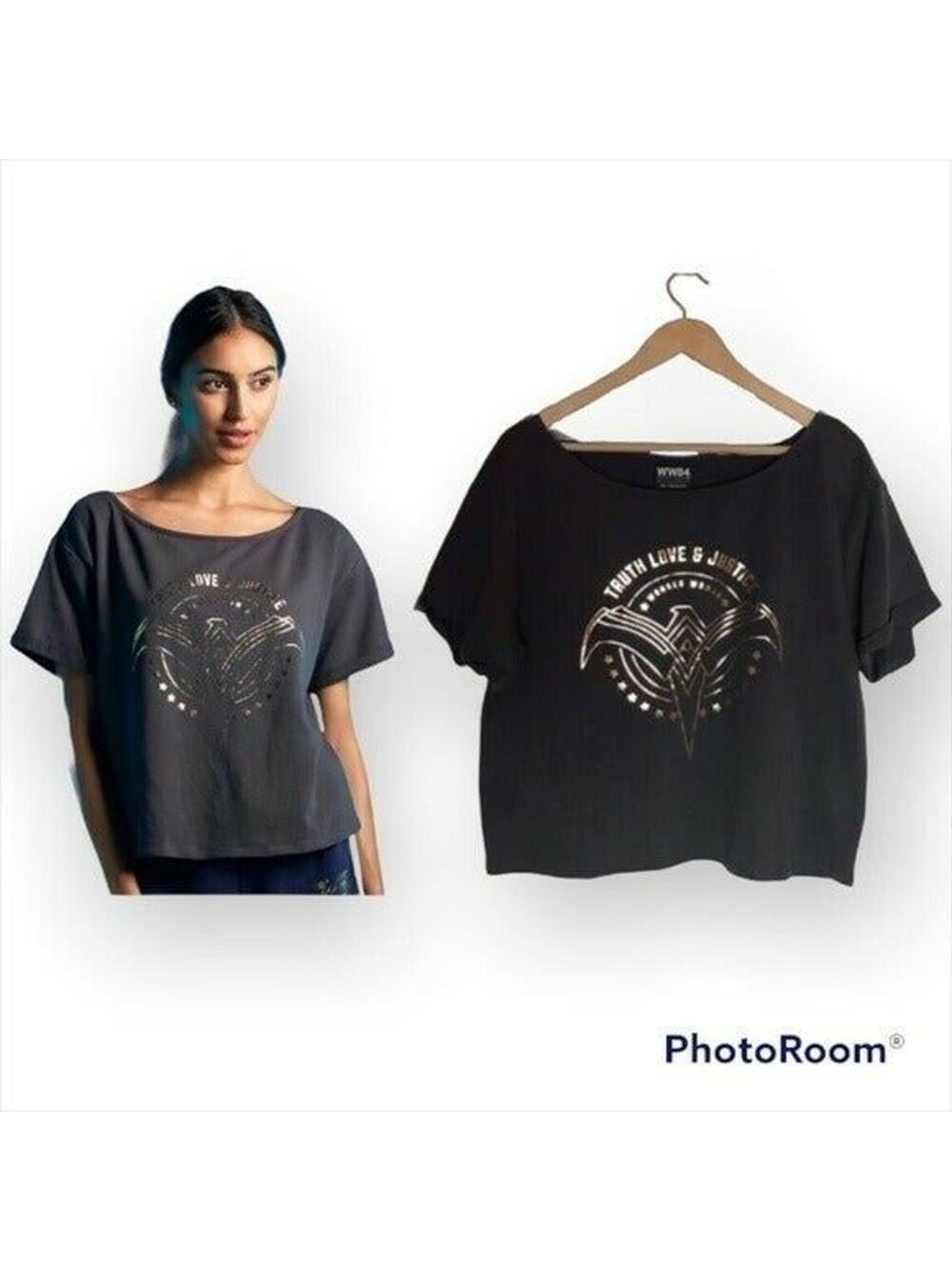 Her Universe Wonder Woman WW84 NWT Women's Junior Small Cropped Lounge Top